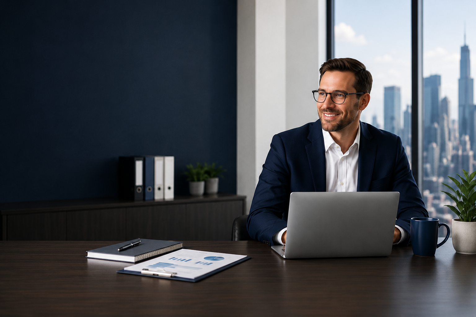 CPA accountant working in a Chicago office